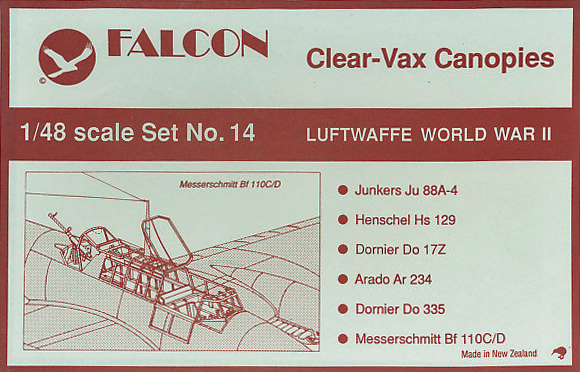 Clearvax Canopy Set #14 Luftwaffe, World War II (part 1)