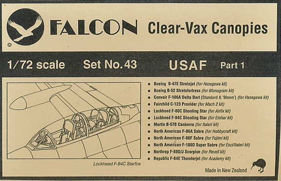 Clearvax Canopy Set #43 USAF (part 1)