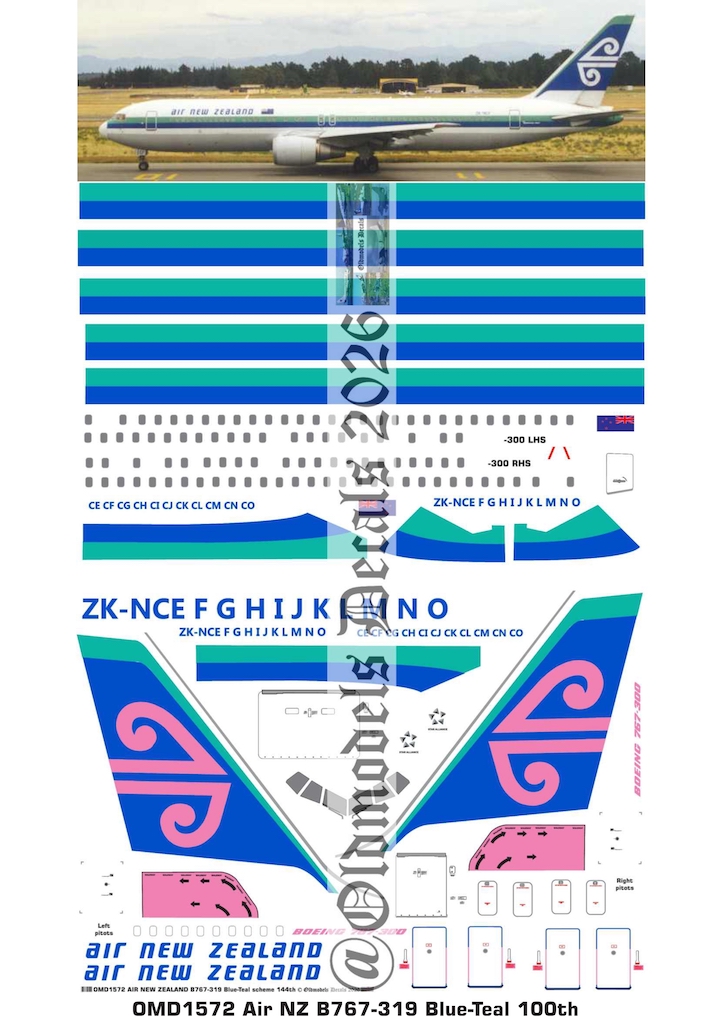 OMD1572 Boeing B767-319 Air New Zealand (image for) OMD1572 Boeing B767-319 Air New Zealand