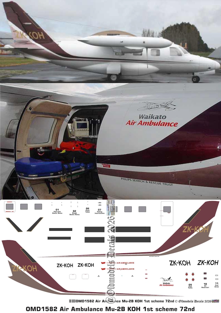 OMD1582 Mu-2B Air Ambulance (image for) OMD1582 Mu-2B Air Ambulance