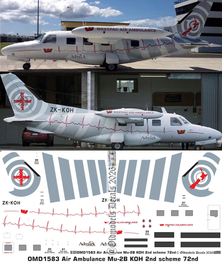OMD1583 Mu-2B Air Ambulance (image for) OMD1583 Mu-2B Air Ambulance