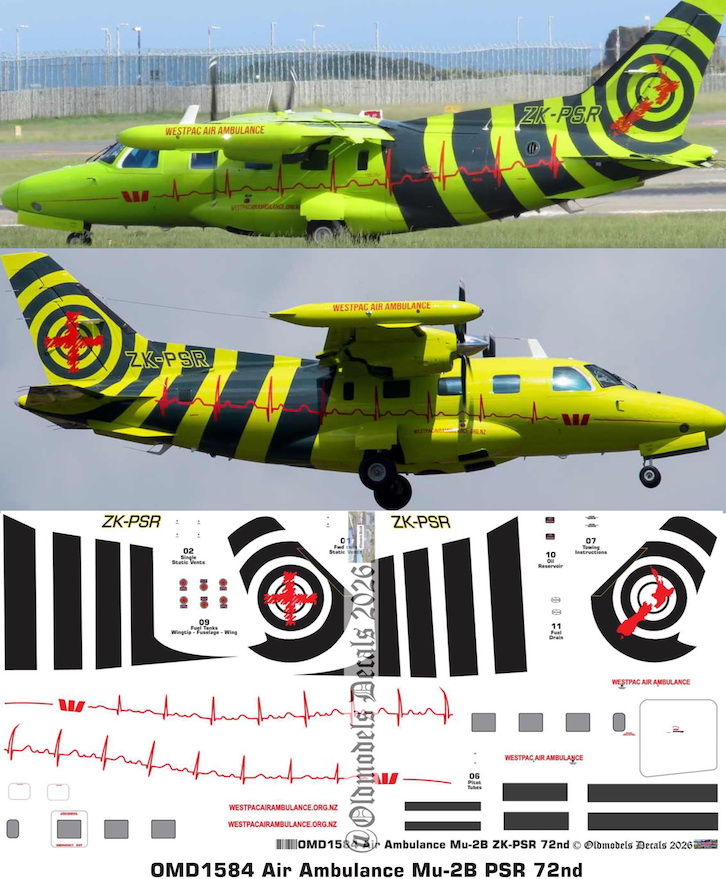 OMD1584 Mu-2B Air Ambulance (image for) OMD1584 Mu-2B Air Ambulance