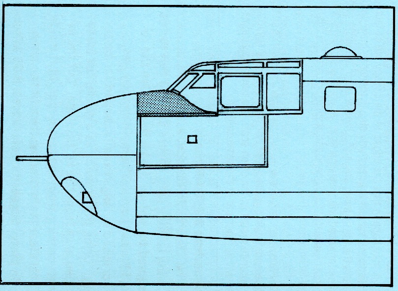 9652 - North American B-25G Mitchell Canopy (image for) 9652 - North American B-25G Mitchell Canopy