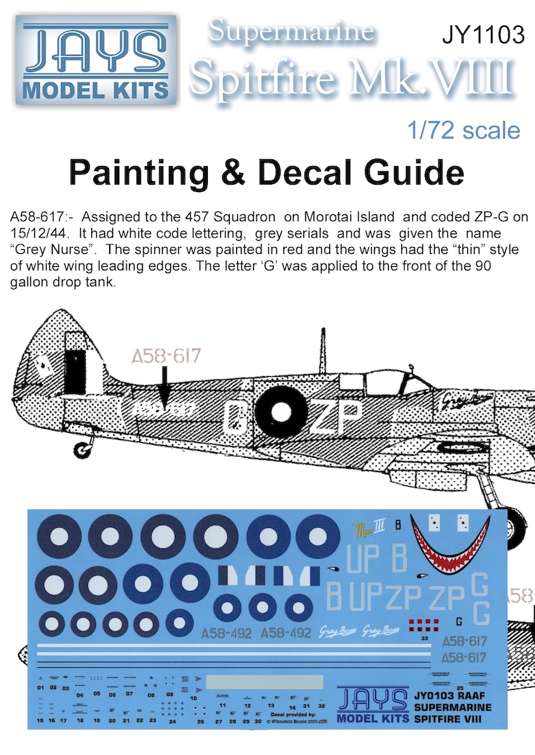 JY1103 Spitfire Mk.VIII (image for) JY1103 Spitfire Mk.VIII