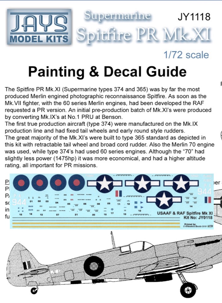 JY1118 Spitfire PR Mk.XI (image for) JY1118 Spitfire PR Mk.XI