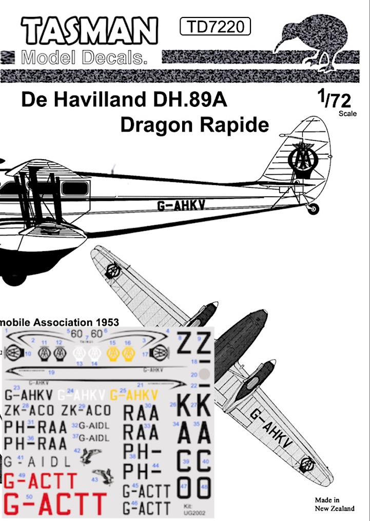 TD7220 DH.89A Dragon Rapide (image for) TD7220 DH.89A Dragon Rapide
