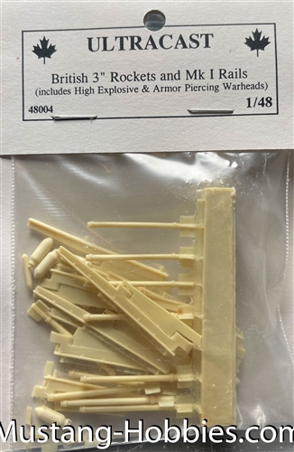 - LAST ONE - 48004 British 3" Rockets and Mk.I Rails (image for) - LAST ONE - 48004 British 3" Rockets and Mk.I Rails