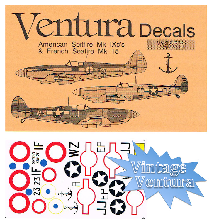 V4875 American Spitfire Mk.IXc's and French Seafire Mk.15 (image for) V4875 American Spitfire Mk.IXc's and French Seafire Mk.15