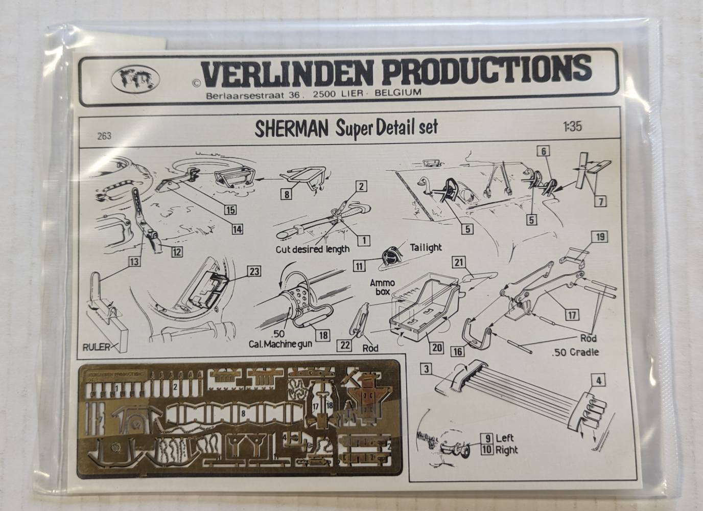 263 Sherman Tank Super Detail Photo Etch Set (image for) 263 Sherman Tank Super Detail Photo Etch Set