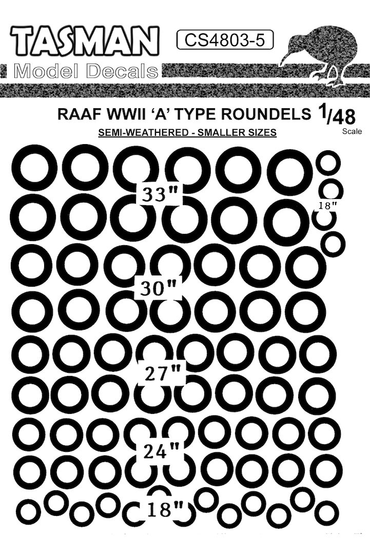 CS4803-5 RAAF WWII A-Type Roundels (image for) CS4803-5 RAAF WWII A-Type Roundels