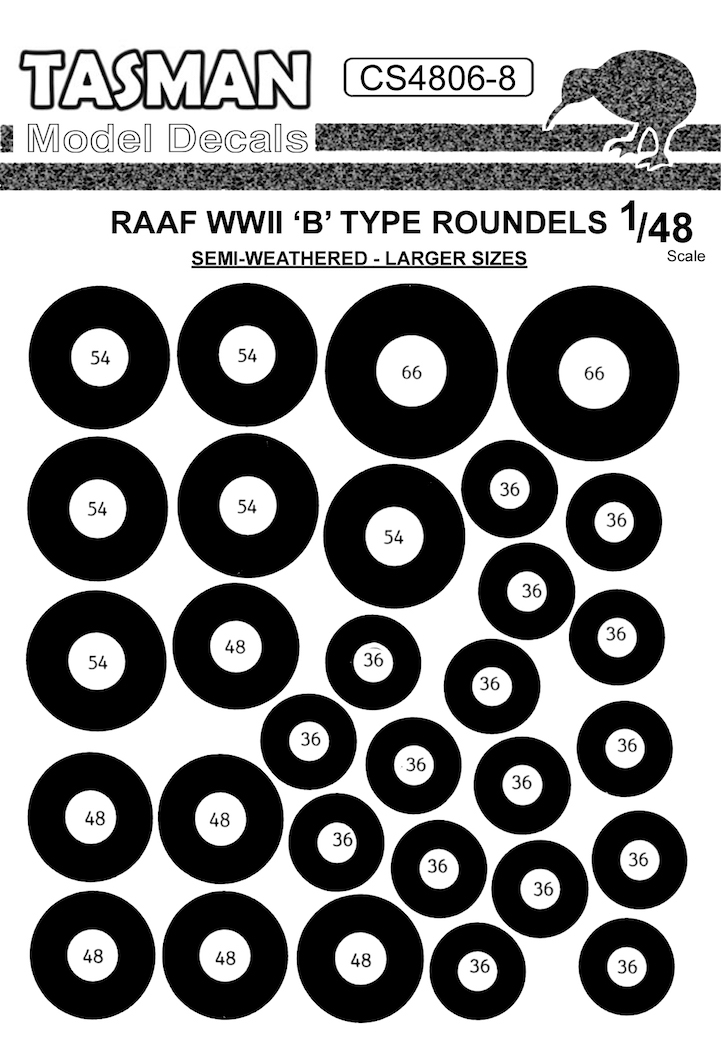 CS4806-8 RAAF WWII B-Type Roundels (image for) CS4806-8 RAAF WWII B-Type Roundels