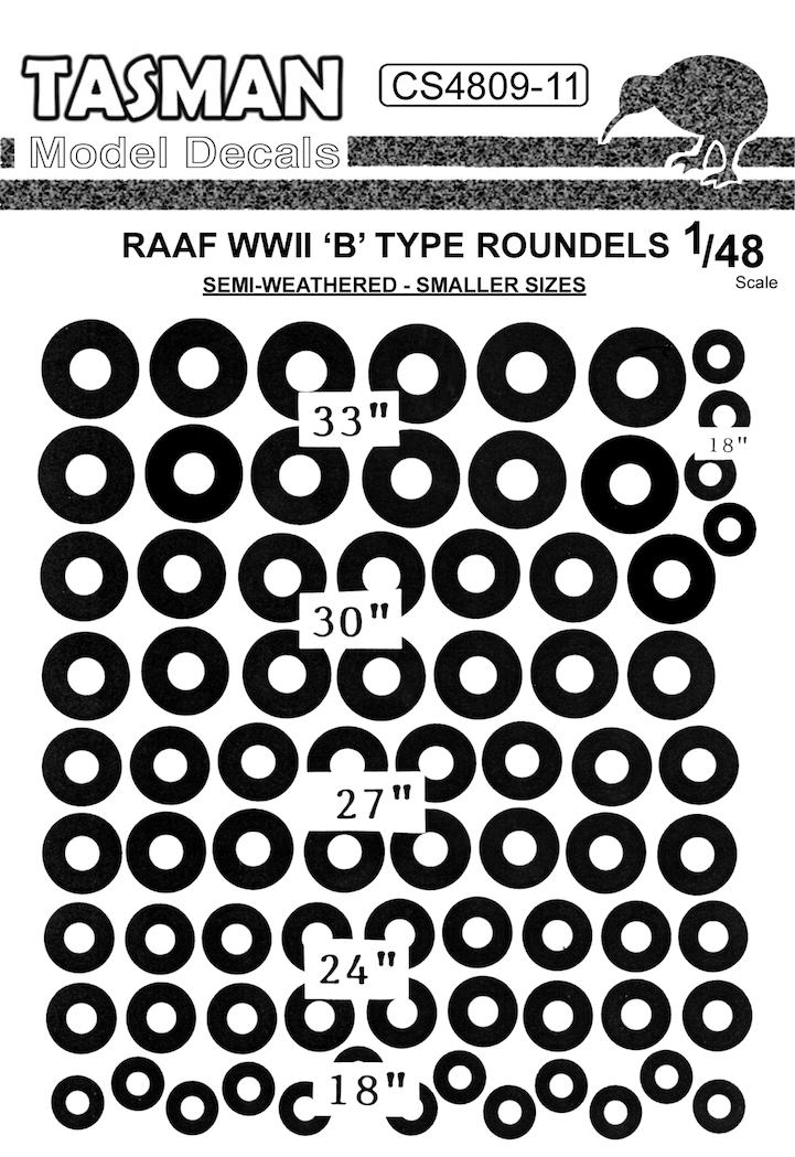 CS4809-11 RAAF WWII B-Type Roundels (image for) CS4809-11 RAAF WWII B-Type Roundels