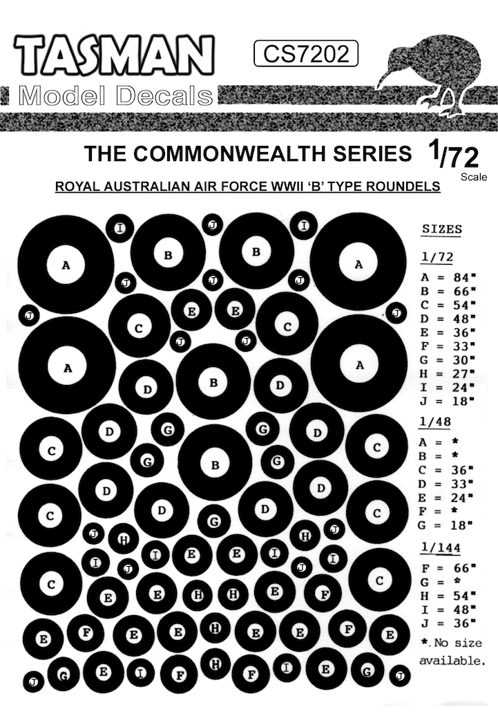 CS7202 RAAF WWII B-Type Roundels (image for) CS7202 RAAF WWII B-Type Roundels