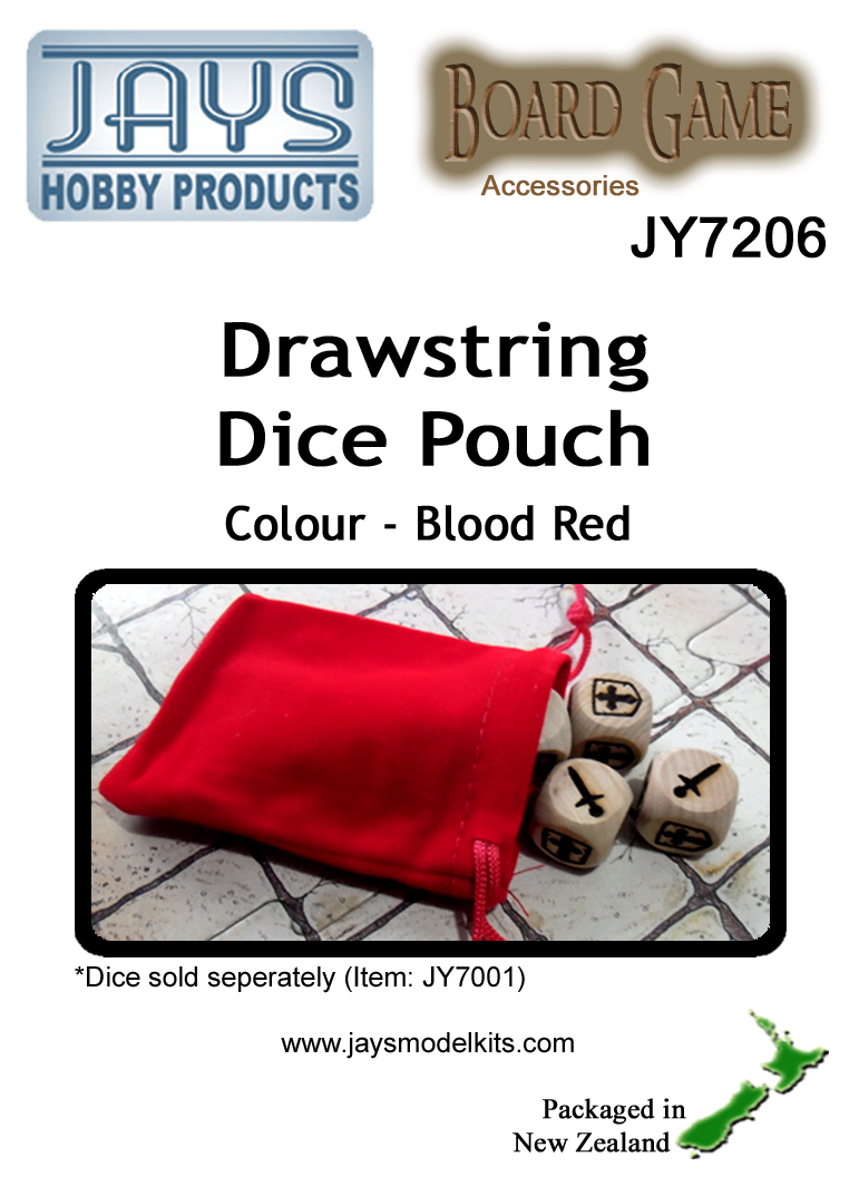 JY7206 Dice Pouch - Colour: Blood Red (image for) JY7206 Dice Pouch - Colour: Blood Red