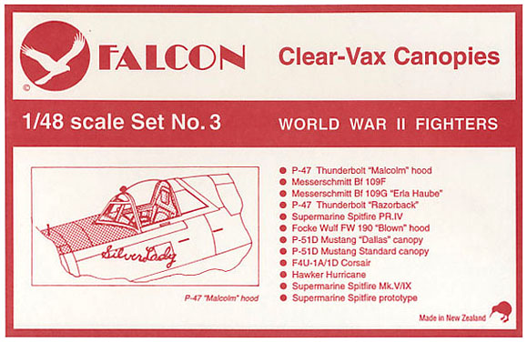 Clearvax Canopy Set #03 World War II Fighters (image for) Clearvax Canopy Set #03 World War II Fighters
