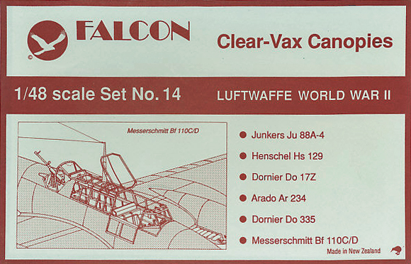 Clearvax Canopy Set #14 Luftwaffe, World War II (part 1) (image for) Clearvax Canopy Set #14 Luftwaffe, World War II (part 1)