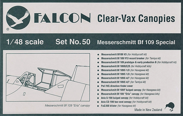 Clearvax Canopy Set #50 Messerschmitt Bf 109 Special (image for) Clearvax Canopy Set #50 Messerschmitt Bf 109 Special
