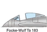 9627 - Focke Wulf Ta 183 Canopy (image for) 9627 - Focke Wulf Ta 183 Canopy