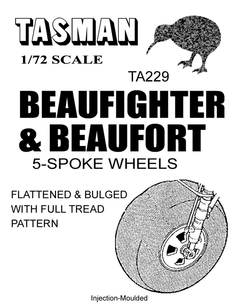 TA229 Beaufighter & Beaufort 5 Spoke Wheels (image for) TA229 Beaufighter & Beaufort 5 Spoke Wheels
