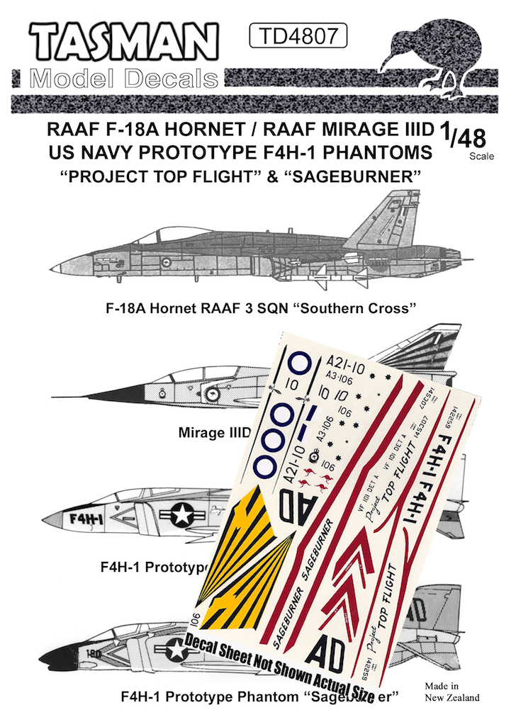 TD4807 F4H-1 Phantom/F-18A Hornet/Mirage IIID (image for) TD4807 F4H-1 Phantom/F-18A Hornet/Mirage IIID