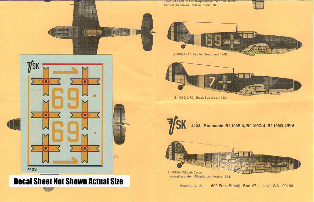 4103 Romanian AF Bf109's (image for) 4103 Romanian AF Bf109's