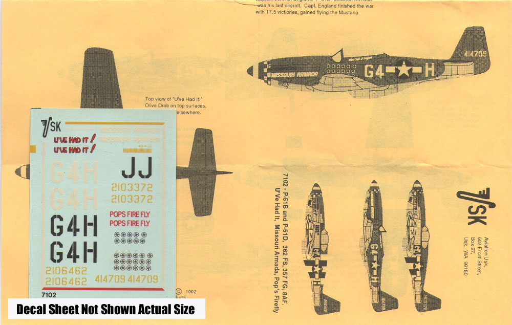 7102 USAAF P-51B/D (image for) 7102 USAAF P-51B/D
