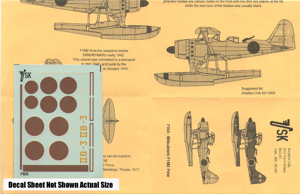 7103 IJNAF Mitsubishi F1 M2 "Pete" (image for) 7103 IJNAF Mitsubishi F1 M2 "Pete"