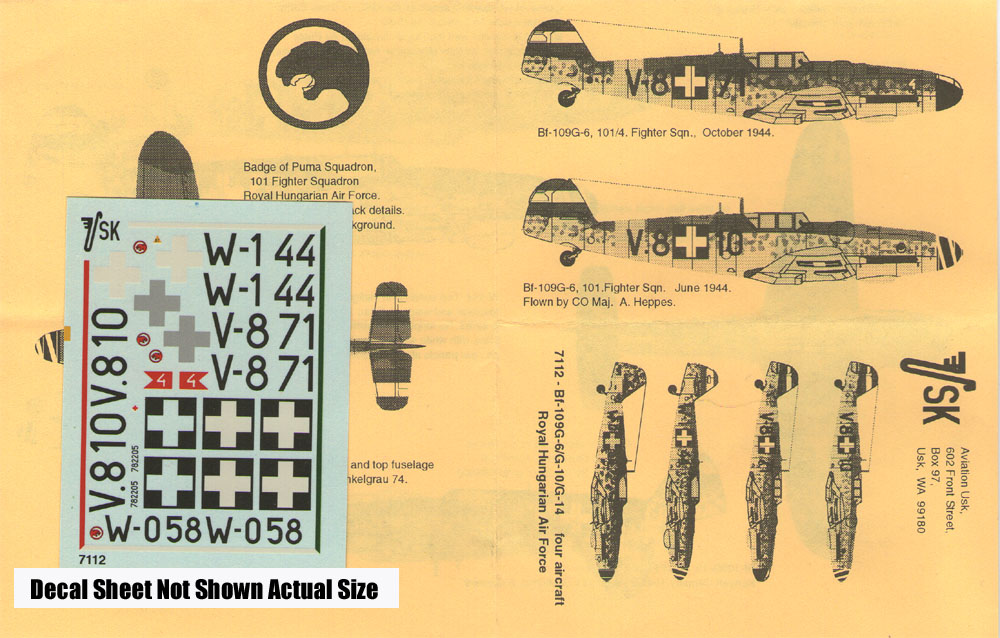 7112 Royal Hungarian AF Bf109G's (image for) 7112 Royal Hungarian AF Bf109G's