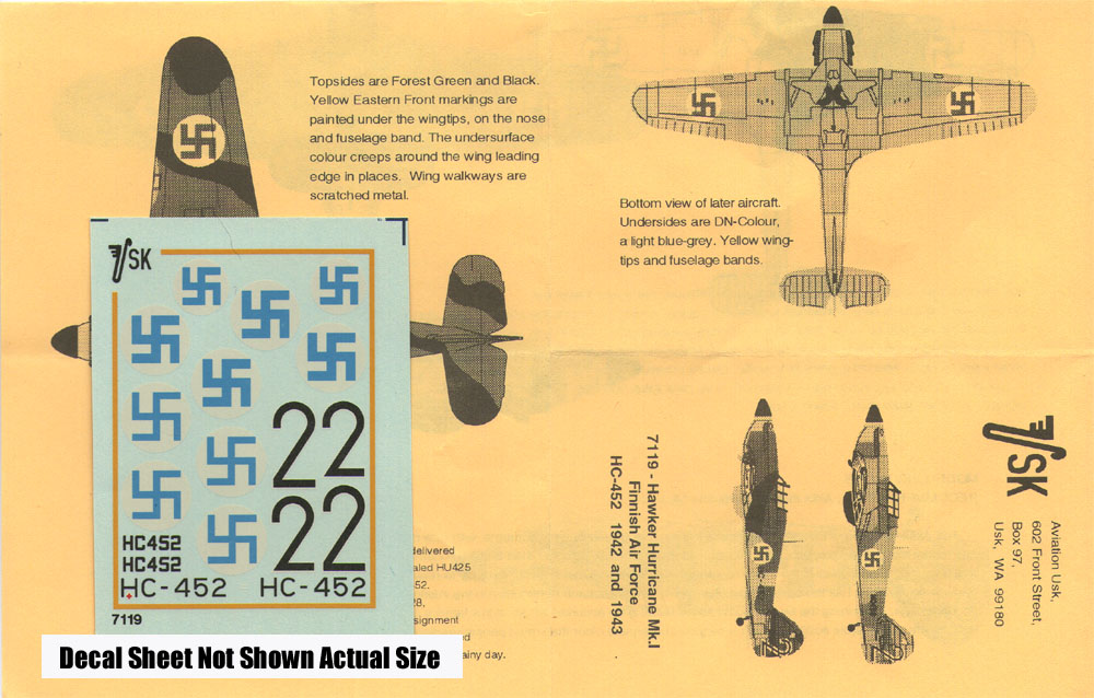 7119 Finnish AF Hurricane Mk.I (image for) 7119 Finnish AF Hurricane Mk.I
